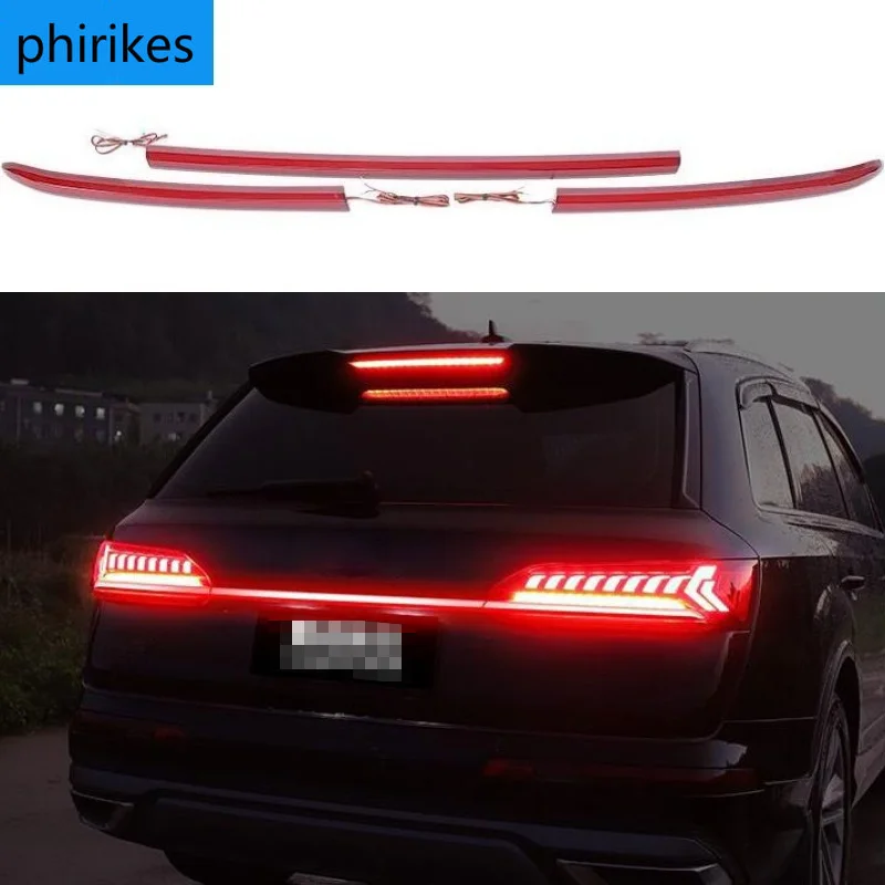 

LED turn signal width light modified new streamer through tail light For audi new Q7 2019-2022 Through trunk rear lamp