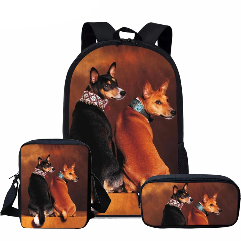 Комплект-из-рюкзака-и-сумки-для-мальчиков-и-девочек-милый-школьный-ранец-с-принтом-«Собачка»-для-начальной-школы
