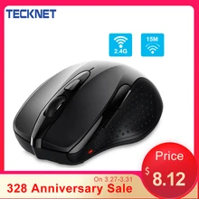 TeckNet 2.4 GHz เมาส์เมาส์รับสัญญาณ USB เมาส์ 2600 Dpi เม้าส์สำหรับแล็ปท็อปพีซีเดสก์ท็อป(China)