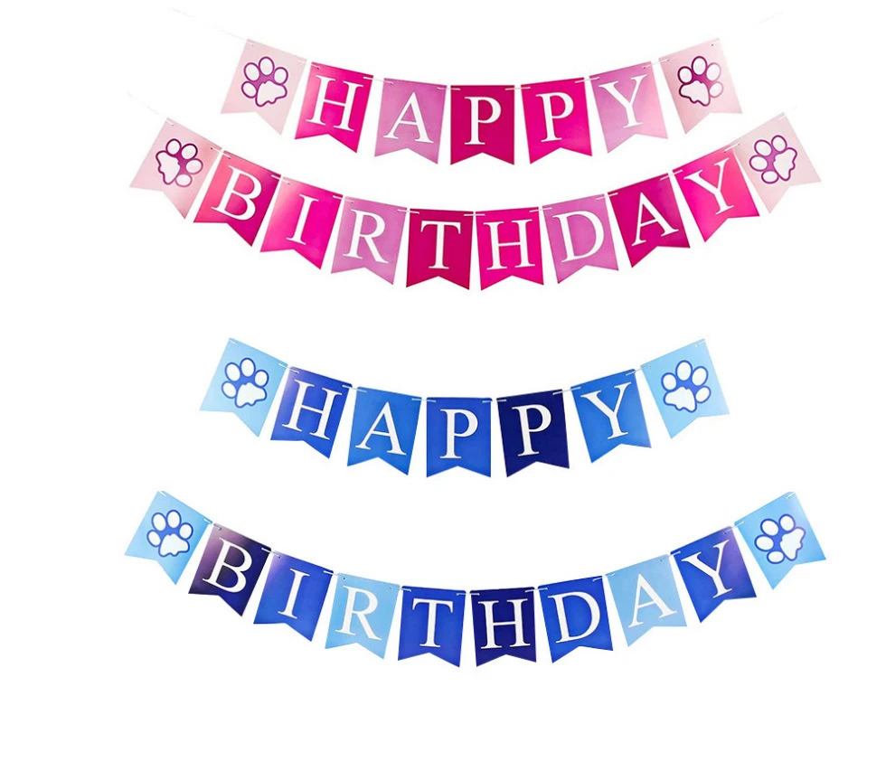 ペット猫誕生日バナー犬ハッピーバースデーgralands子犬誕生日パーティーの装飾かわいいわんわん1st誕生日バルーンセット Banners Streamers Confetti Aliexpress