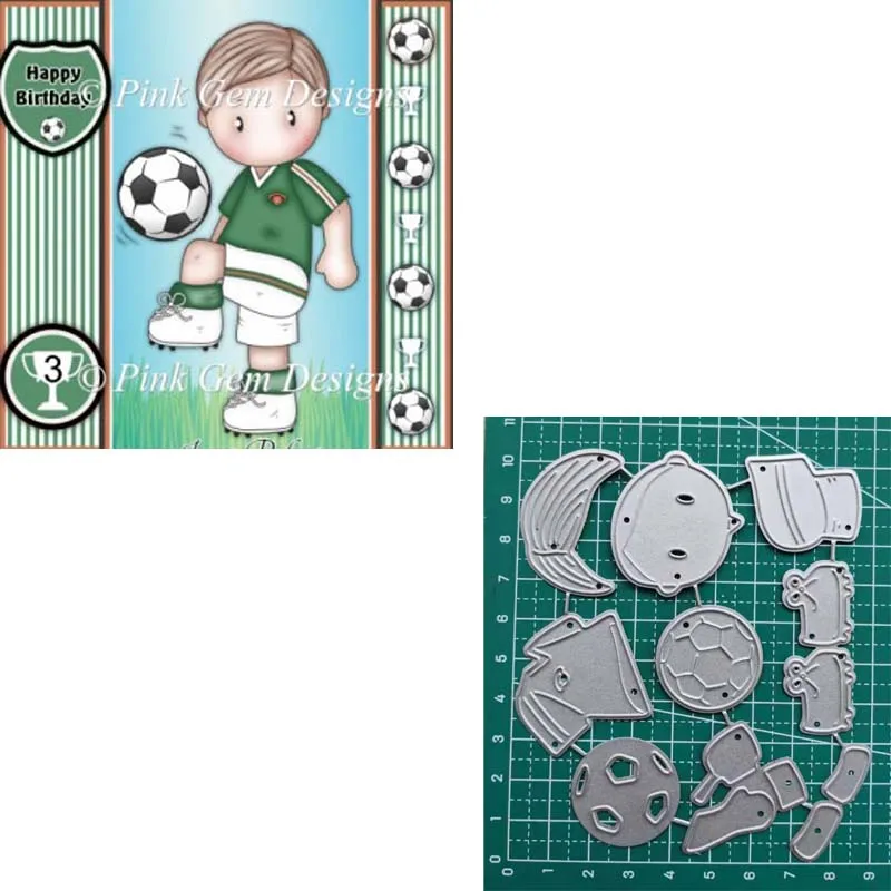 Football Boy Cutting Dies Scrapbooking For School DIY Scrapbook Decorations Craft