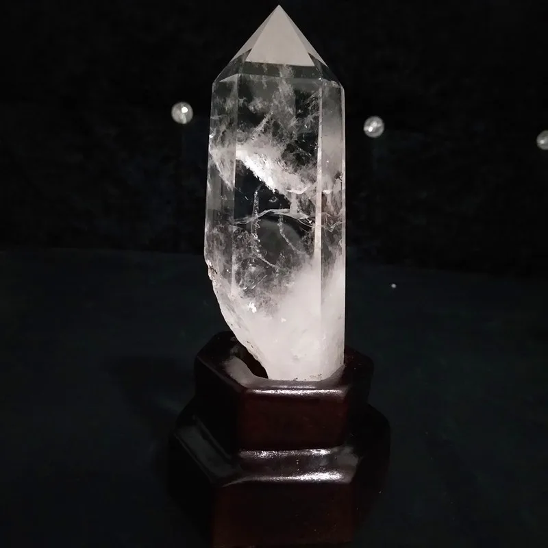 Натуральный прозрачный кристалл кварца ТОЧКА фэн шуй камень Исцеление кристалл палочка энергия чакры - Цвет: F.7   474g    166mm