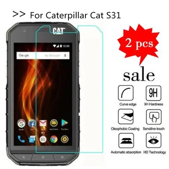Перейти на Алиэкспресс и купить Для гусеницы Cat S31 закаленное стекло 9H Высококачественная защитная пленка Взрывозащищенный протектор экрана для гусеницы Cat S31
