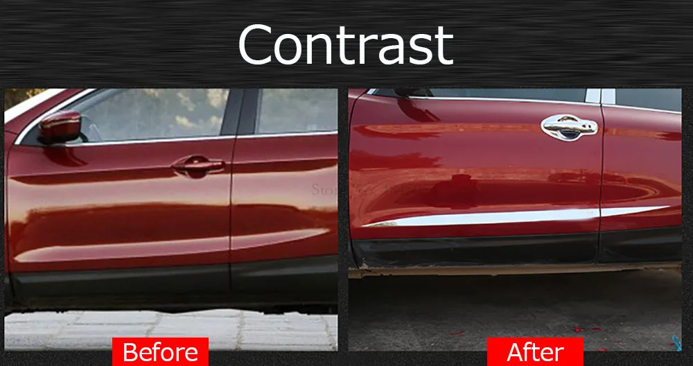 AITWATT-For-Nissan-Qashqai-2016-2019-Stainless-Steel-Side-Door-Body-Moulding-Trim-Molding-Strip-Liner