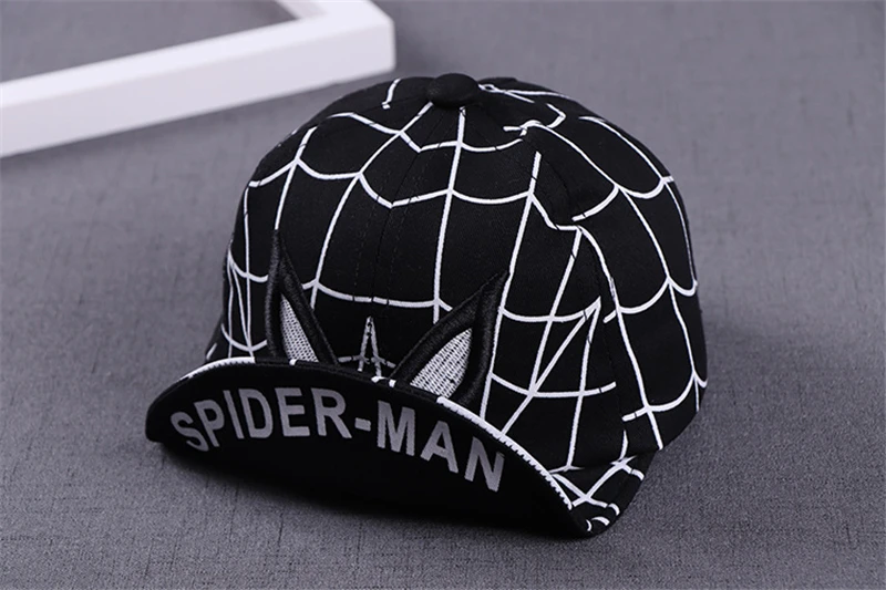 SPIDER-MAN шапки для маленьких мальчиков и девочек, детская бейсболка, кепка с человеком-пауком, хлопковая кепка с рисунком для мальчиков и девочек, хип-хоп кепка, бейсболка для папы