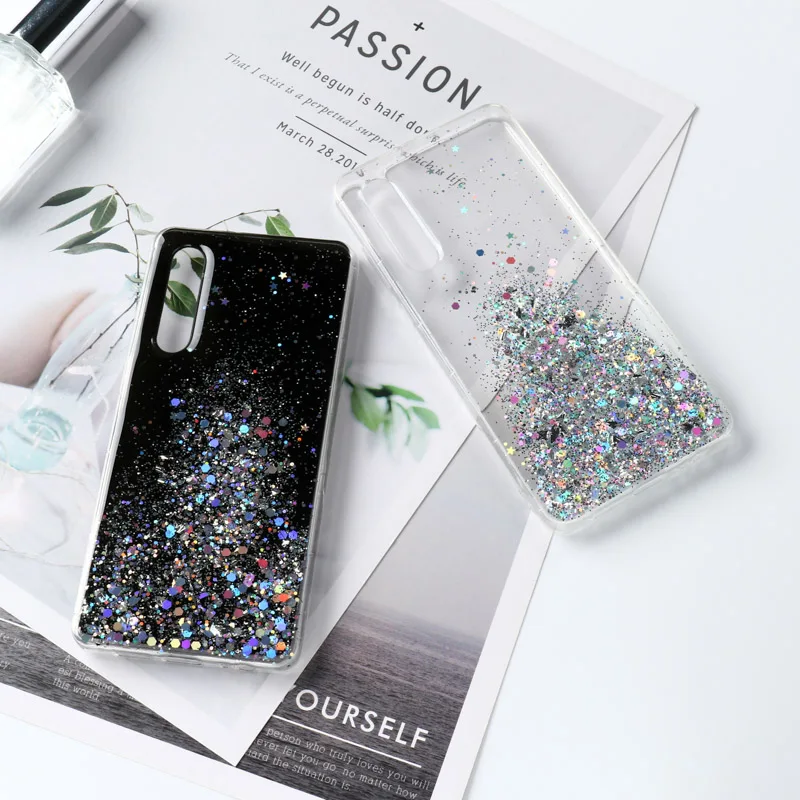 Чехол сверкающий с блестками для huawei Nova 5T 5i 3i 4 Honor 20s 10i V20 P10 P30 Pro P8 P9 Lite 2017 P Smart Z Y7 2018
