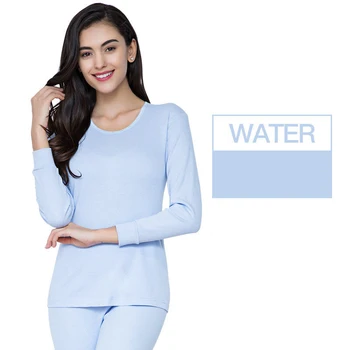 

Autumn Pajamas Women Thermal Underwear Set Men Winter Thermo Long-Johns Shirts Long Sleeve Tops Pants Sets Seamless Solid Color