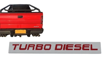 

Chrome Red TURBO DIESEL for Engine Fender Trunk Lid Emblem Decal Badge Sticker