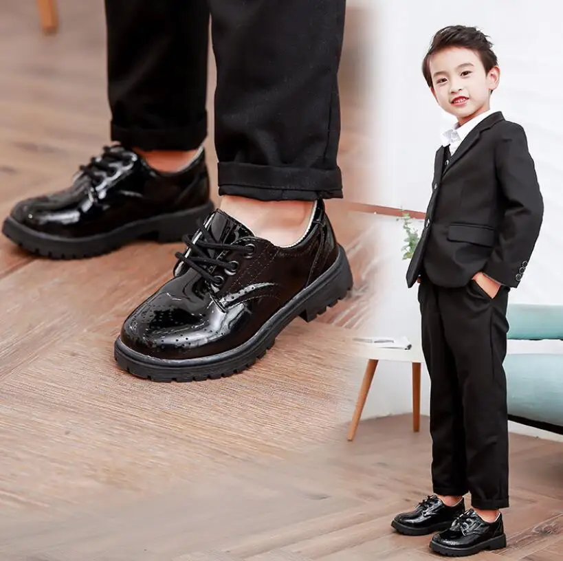 Kids Leather Shoes Wedding Dress Shoes 