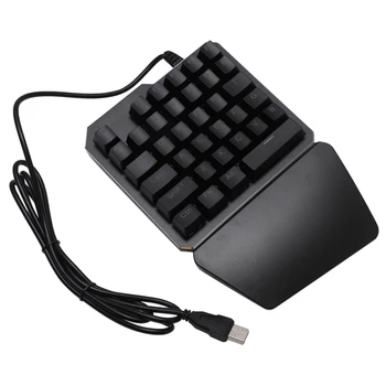 

35 Keys Blue Switch Mini Gaming Keypad LED Backlight Wired USB Keyboard One Handed Mechanical Keyboard for Laptop
