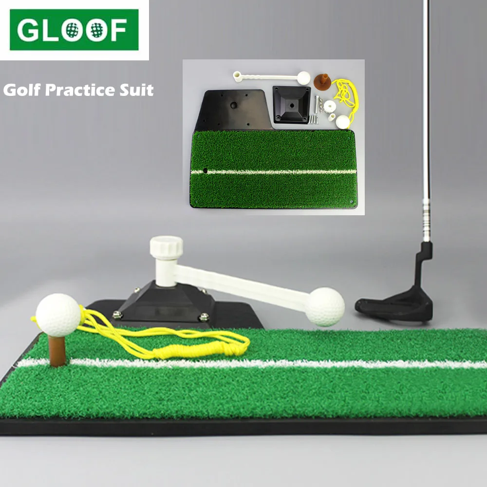 

1Set Golf Swing Putting Rod Practice Tools Beginners Golf Training Aids Golf Link Ball With Base Grass Golfing Accessories