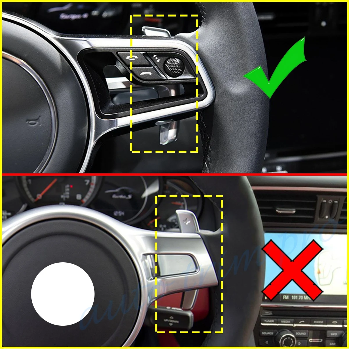 Silver Сплав PDK Shift Paddle Shifter расширение подходит для Porsche Panamera Cayenne Macan 911 918 718 рулевое колесо аксессуары - Цвет: Silver