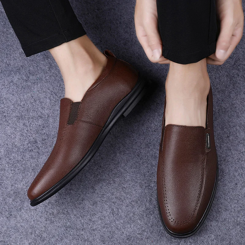

Men Peas Business Leather shoes Size 37-45 Men's Casual Shoes Winter Men Dress Shoes Brand Men Leather Shoes %C1906