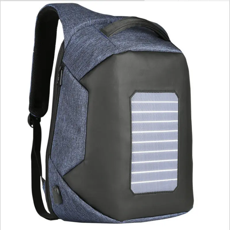 

2020 new solar charging backpack men's and women's multi-functional computer backpack 16 inch college cloth schoolbag student