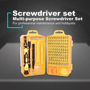 

115Pcs Precision Multi-purpose Screwdriver Bit Set for Mobile Phone Computer PC Repair Disassemble Part Replacement Tools