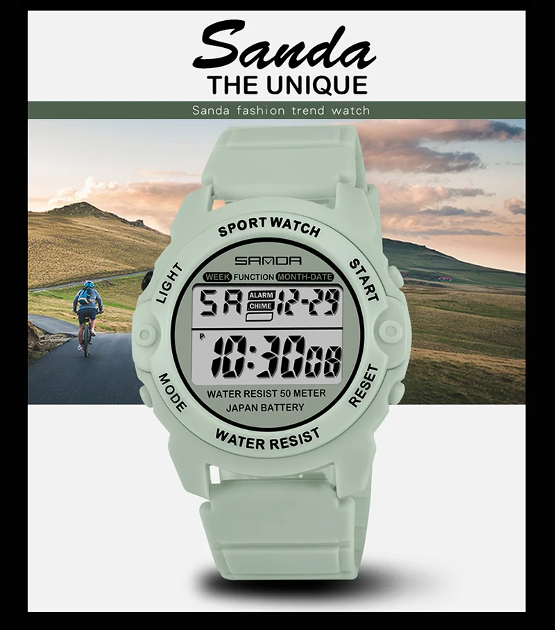 Fashion 2020 Sanda Top Top Brand Masculino Watches Men Electronic Digital Display Retro Style Clock Relogio Male Reloj Hombre