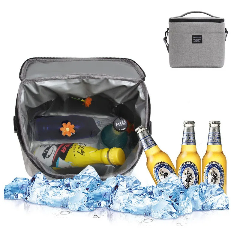 

DENUONISS Brand Decent Waterproof Cooler Bag For Fruits Insulation Thermal Bag Insulation Round Box Bag with Side Pocket