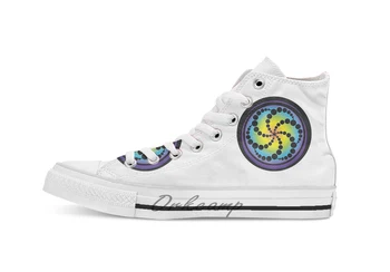 

Hex Spiral Crop Circle breathable Casual High Top lace-up Canvas shoes sneakers Drop shipping