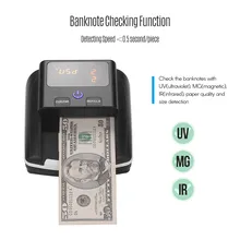Banknot fatura dedektörü mezhep değer sayacı UV/MG/IR algılama sahte para para döviz nakit kontrol veya USD EURO