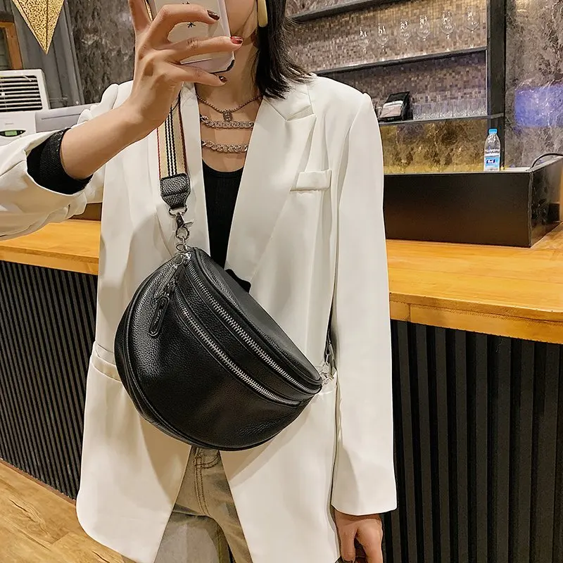 Luxury Genuine Leather Handbags New Designer Fashion Cowhide One Shoulder Handbag Diagonal Multi-Purpose Chest Bag