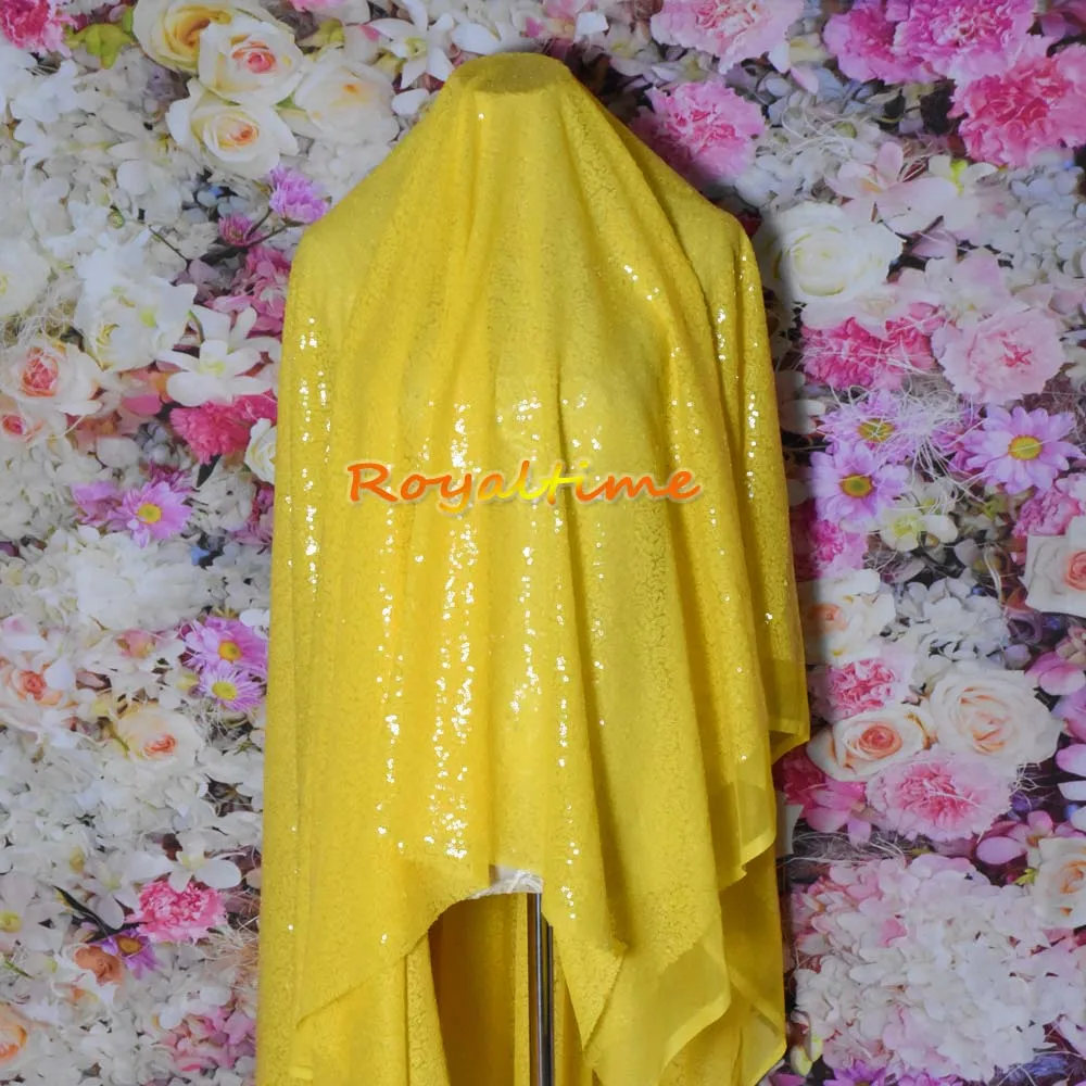 Neon Yellow Sequin Fabric 006