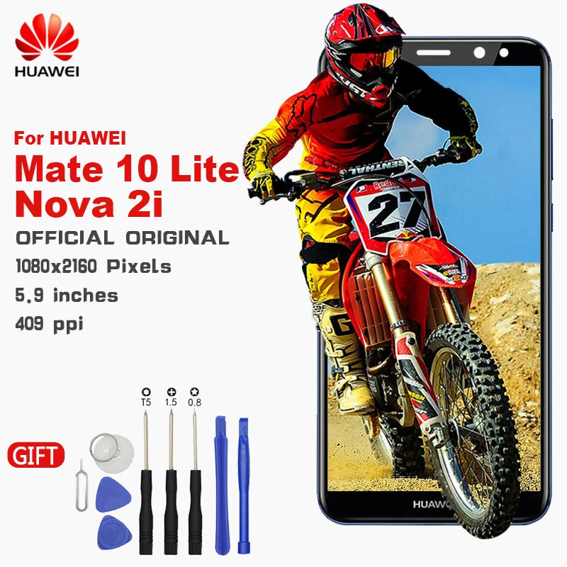 

HUAWEI LCD Touch Screen with Frame Original Display For Huawei Mate 10 Lite Nova 2i RNE-L21 Replacement LCDs Display