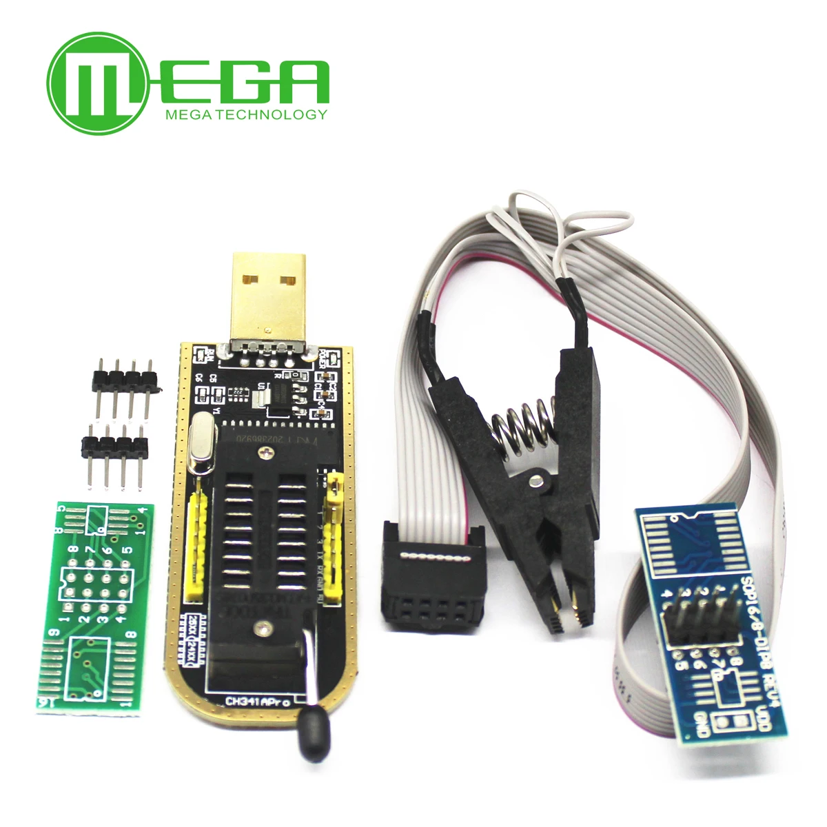 Festnight Programador USB CH341A EEPROM BIOS Flasher Circuitos lógicos programables adecuados para chips de la serie 24/25 