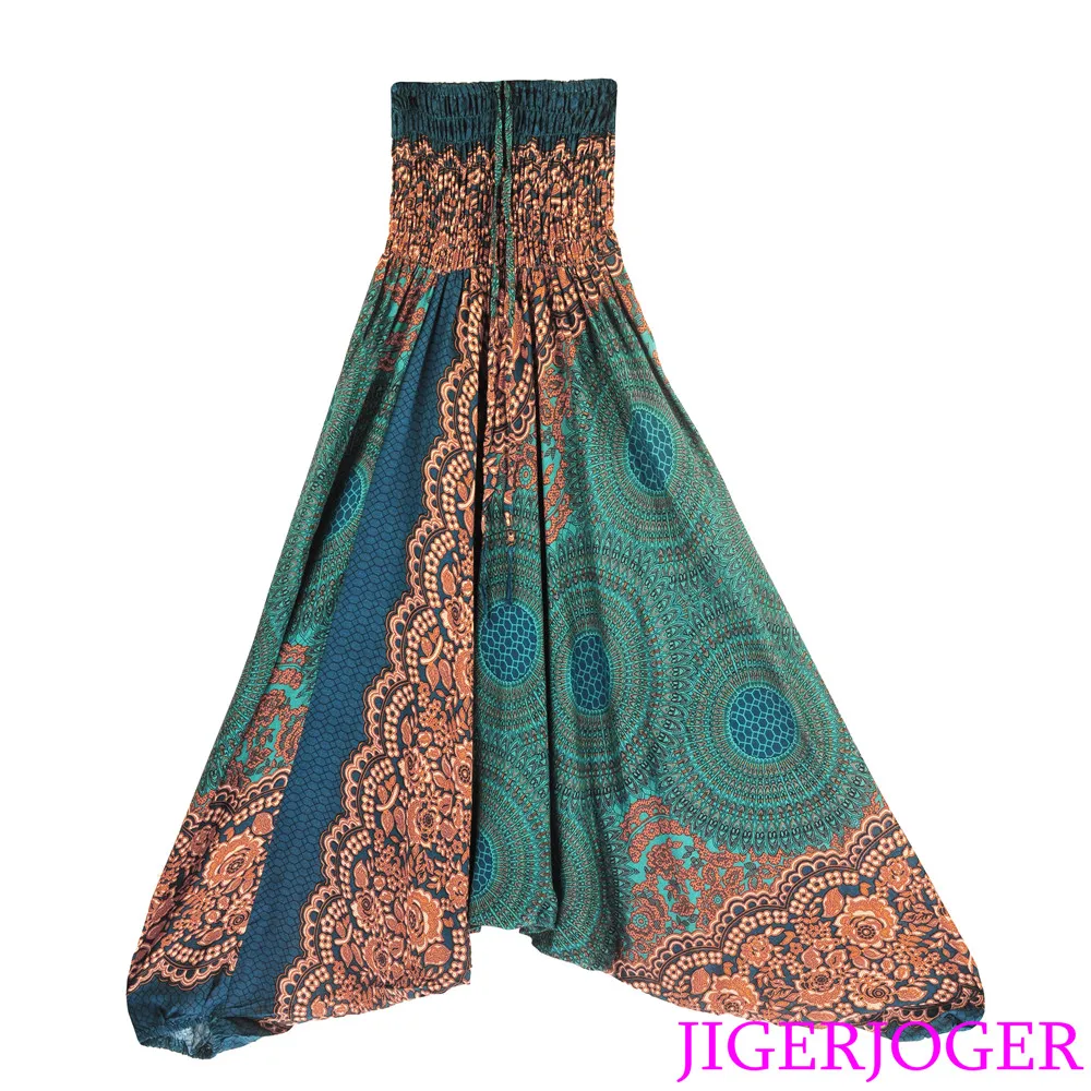 BRMJ005 Big Round Mandala Jumpsuit Teal Blue (1)
