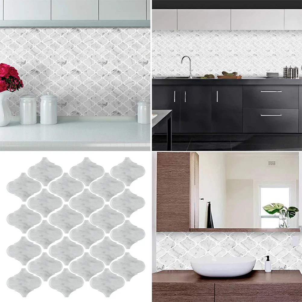 3D Brick Wall Stickers DIY Decor Waterproof Wallpaper For Kitchen Tiles Bathroom Mosaic Tile Sticker | Дом и сад