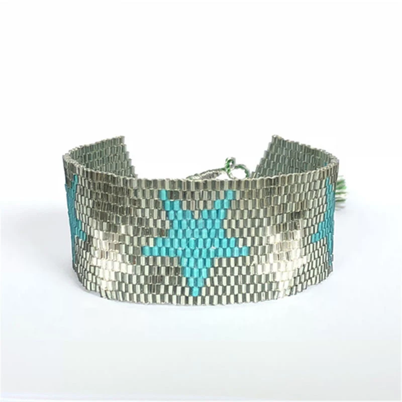 M-B0088-C Go2boho золотые звезды бисер Miyuki браслет из бисера ювелирные изделия Этнические браслеты с кисточкой тканые дружбы лучшие подарки для женщин - Окраска металла: M-B0088-C