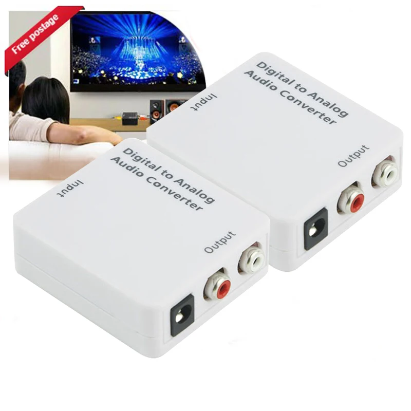 Горячий Профессиональный цифровой аналоговый аудио конвертер оптический коаксиальный в стерео L/R Rca 3,5 мм выход аудио адаптер для HDTV DVD