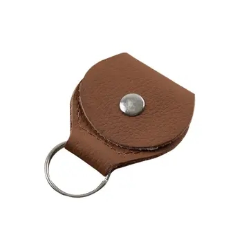 

Guitar Pick Holder Leather Bag Case Cover Keychain Accessories For Ukulele