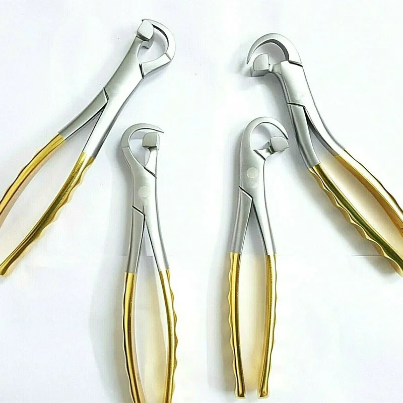 

Dental Extraction Forceps - Golden Plated - Standard Series - Set of 4 Pieces