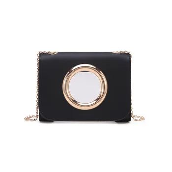 

2020 Spring and Summer Chain One-Shoulder Cross-Body Square Sling Messager Bag Transparent Mini Phone Bag Sweet Ladies' Bag