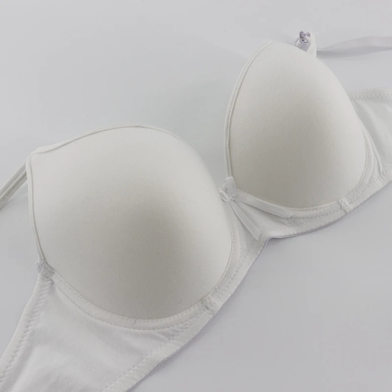Xiushiren Unpadded Large Size Bras for Women Underwire Unconvertible Push Up Brassiere Soild Color Back Closure Cotton Underwear