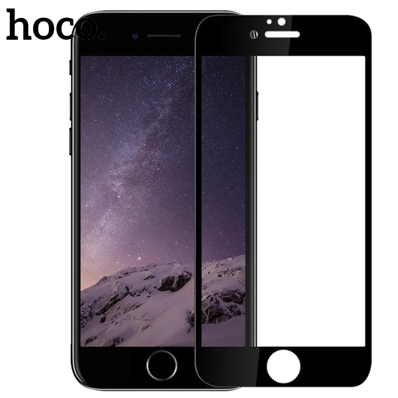 HOCO 0,25 мм Полное покрытие закаленное стекло для iPhone 7 6s 8 Plus защита экрана 3D Защитное стекло для iPhone 6 Plus - Цвет: Black HD