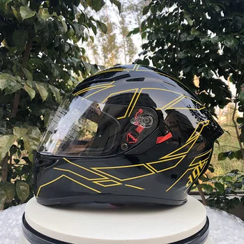 

Free Shipping Flip Up Motorcycle Helmet Double Lense Cross helmet ECE approved Full Face Helmet Casco Racing Capacete