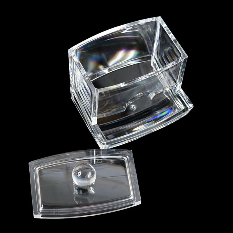 Прозрачный ватный тампон коробка для хранения макияжа ватные диски Органайзер прозрачный переносной чехол для хранения Контейнер для макияжа акриловый контейнер