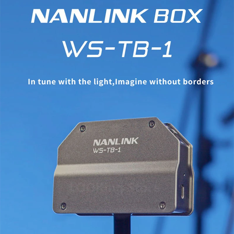 

Nanlite Nanguang NANLINK WS-TB-1 Control Box for Photography light Dimming Built in Bluetooth 2.4G Wireless With battery phone