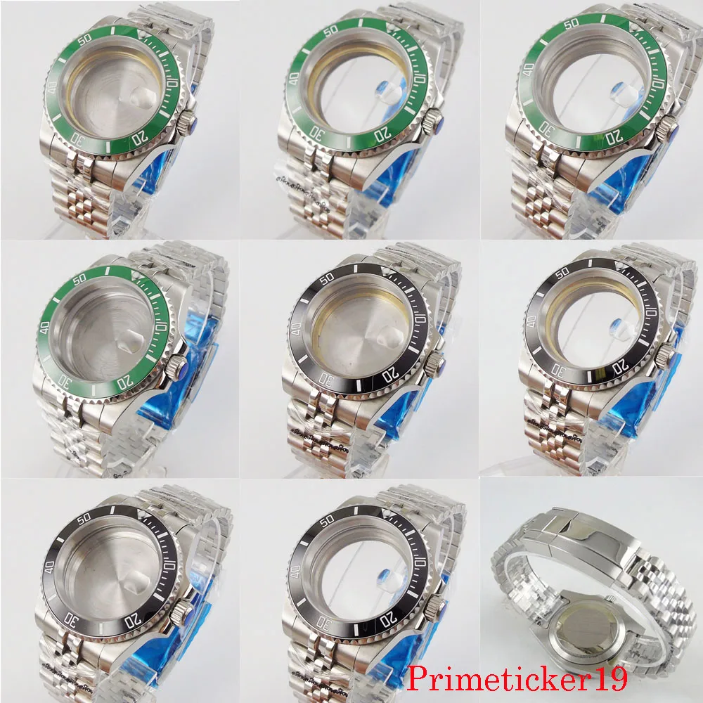 

Fit NH35 MIYOTA 8215 Automatic Movement 40mm Stainless Steel Watch Case Sapphire Crystal With Cyclops Jubilee Strap