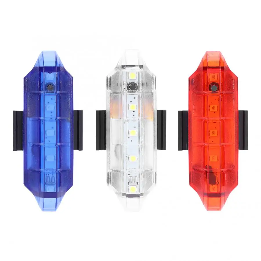 Фара USB перезаряжаемая 5LED велосипедный задний фонарь 4 режима встроенный