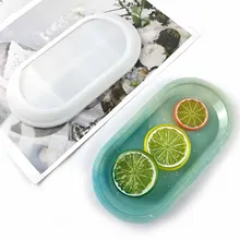 

Storage Tray epoxy Mold DIY Storage Box Oval Flat Bottom Plate Decoration Storage Silicone Molds