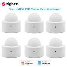 1/2/5/8PCS Zigbee Smart MINI PIR sensore di rilevamento del movimento sicurezza antifurto, Tuya Smart Life APP Monitor remoto, hai bisogno di Hub Zigbee