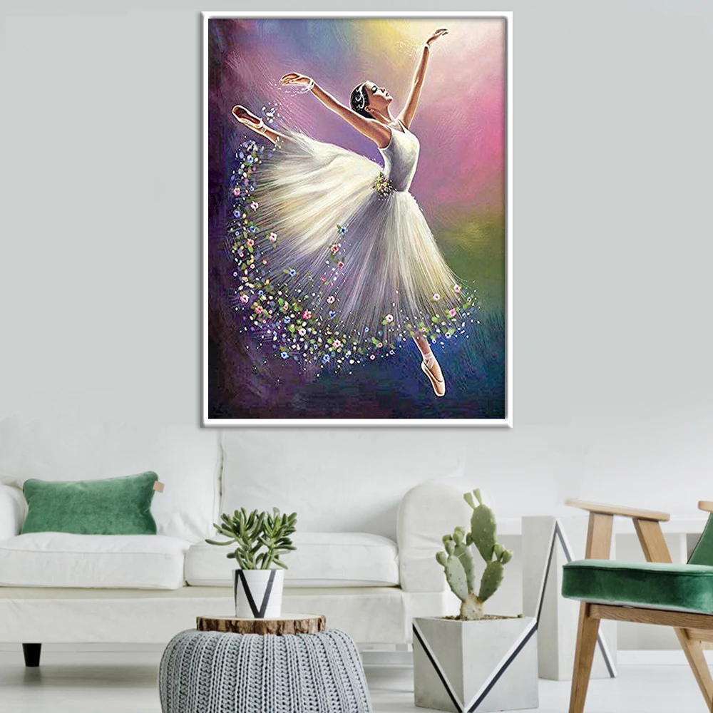 OLY DIY Diamond Painting Ballet Girl Embroidery Mosaic Full Display Picture Of Rhinestones Home Decor Creative Gifts | Дом и сад