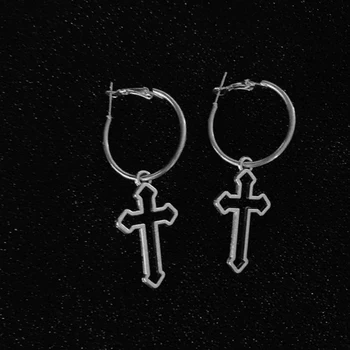 

MSWEIJIA Punk Rock Hollow Cross Stud Earrings Personality Retro Earring 2020 New Earrings For Women