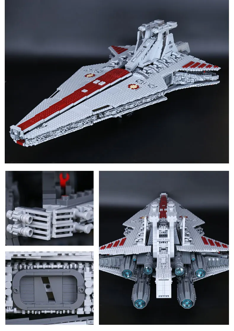 DHL 05077 Star Plan Toys Wars The UCS ST04 Звездная Республика Cruiser сборочные наборы строительные блоки кирпичи детские рождественские игрушки, подарки