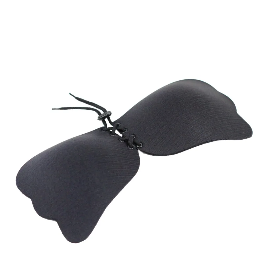 women invisible bra stick gel silicone bras solid push up self