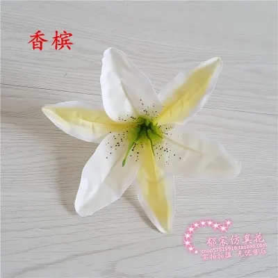 Elegant Silk Lily Flower Heads - Set of 10 Artificial Decorations for Weddings, Homes, and Crafts