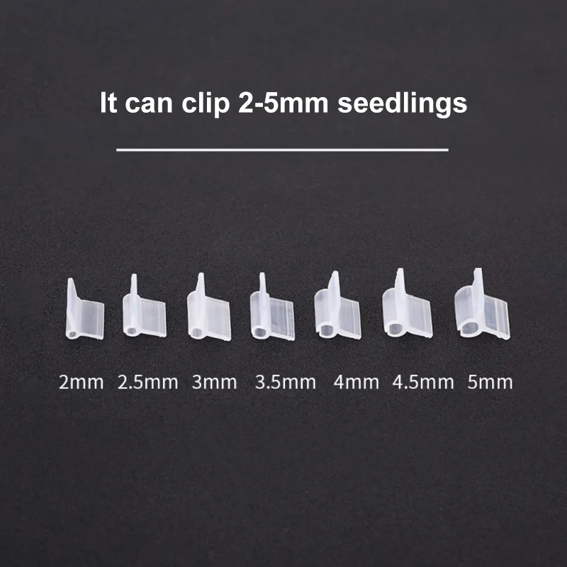 100pcs Plastic Grafting Clips Graft Clip Garden Plant Clamp Support Vegetable Eggplant Strawberry Tomato Vine Stems Fix Grow