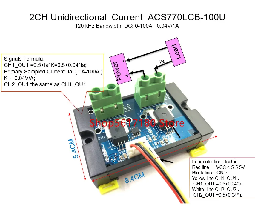 Acs770lcb acs770 100U 2ch однонаправленный ток acs770lcb-100u 120 кГц полоса пропускания